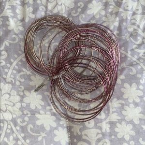 Hot pink to light pink bracelets